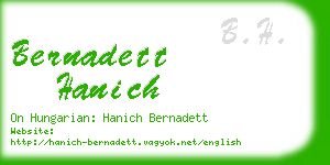 bernadett hanich business card